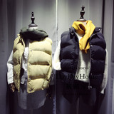 戴戴家女式秋冬季新款韩版加厚面包服棉衣立领无袖马甲外套