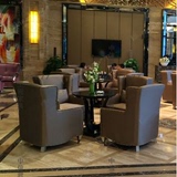欧式现代简约售楼处洽谈桌椅组合新中式酒店茶楼部休闲接待沙发椅