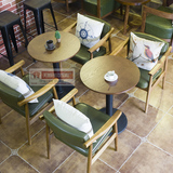 咖啡厅桌椅 茶餐厅实木 美式乡村西餐厅休闲 洽谈 奶茶店桌椅组合