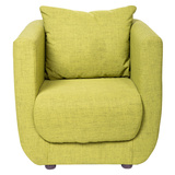 棉麻单人沙发中式时尚沙发布艺沙发客厅网吧咖啡厅围椅圈椅AJG113