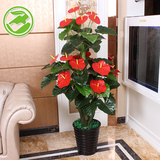 5款红掌仿真花假花盆栽落地大型客厅室内装饰花艺仿真植物绿植树