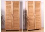 日式实木大衣柜白橡木两门衣橱储衣柜卧室实木家具批发厂家直销