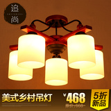 吸顶灯中式客厅灯具大灯大气大厅复古实木木质灯中国风灯