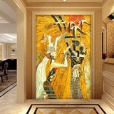 欧式古典复古艺术装饰画背景墙纸壁纸客厅走廊大厅玄关3D大型壁画