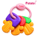 小土豆宝宝益牙牙胶 婴幼儿彩色圈圈扣环 连环扣牙胶 益智玩具