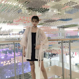 女装夏季韩版百搭银丝系列宽松个性日式和服防晒衣开衫防晒外套女