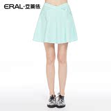 艾莱依韩版通勤纯色A字裙短裙女2016夏新款半身裙ERAL37001-ECAA