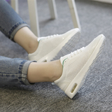 小白鞋女运动鞋夏季透气网眼跑步鞋气垫鞋白色韩版系带休闲鞋单鞋