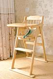 小多功能儿童餐椅实木婴儿餐椅可折叠宝宝餐椅 原木色实木Y4V