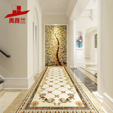 地砖拼花玄关走廊过道地毯无限拼抛晶砖3d欧式地板砖客厅瓷砖拼图