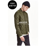 HM H&M专柜正品代购男装夹薄棉绗缝尼龙立领夹克外套0385922001