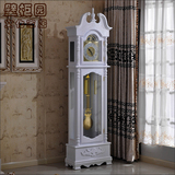 欧式机械实木落地钟表客厅大座钟装饰摆件家居饰品静音白色B-8310