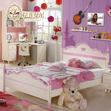 儿童床套房 环保家具欧式韩式女孩子床粉红色公主床青少年床PA003