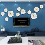 创意现代家居装饰壁饰牡丹花客厅背景墙面工艺品电视墙壁挂挂件