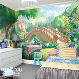 飞彩迪士尼墙纸壁画 儿童房卧室背景墙卡通田园风景壁纸 童话世界
