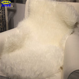 无锡IKEA宜家代购 塔伊人造羊皮地毯靠垫子 沙发扶手椅靠垫子飘窗
