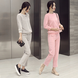 2016女时尚韩版新款春款套装气质显瘦学生灯芯绒运动休闲两件套