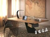 美式乡村铁艺餐桌现代书桌创意工业风格电脑桌办公桌会议桌工作台