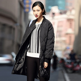 新品冬季新款女士韩版修身棉袄中长款棒球服棉衣棉服外套