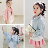 2015春秋新款韩版大童装女童长袖外套薄款儿童秋装上衣开衫外套潮