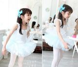 韩版儿童芭蕾舞蹈裙 女孩女童演出服装练功服 少儿吊带蓬蓬纱裙