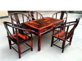 老挝大红酸枝黑料长方形功夫茶几茶台 交趾黄檀办公茶桌红木家具