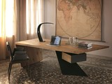 老板办公总裁职员桌椅实木铁艺会议室长桌简约欧美式大板桌烤漆桌