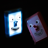 装电池小夜灯 创意搞怪表情 带开关LED床头灯 粘贴卧室宿舍起夜灯