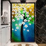 3D立体壁纸大型壁画欧式发财树玄关走廊背景墙纸抽象油画幸福之树