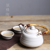 原朴 日式宜兴粗陶瓷普洱紫砂功夫茶壶大容量提梁泡茶壶凉茶壶