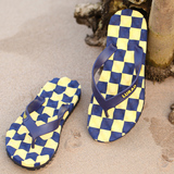 路拉迪夏季轮胎底男士人字拖 透气方格凉拖鞋防滑夹脚潮流沙滩鞋