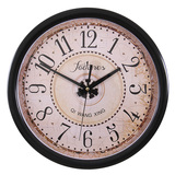 七王星圆形欧式钟表卧室客厅静音挂钟古典电子石英钟挂表墙壁挂钟