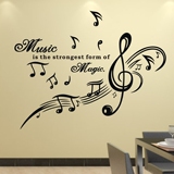 创意五线谱墙贴音乐音符贴纸幼儿园音乐教室班级布置装饰墙贴纸画