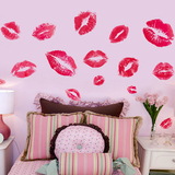 创意个性卧室房间床头墙贴纸贴画红色嘴唇印温馨浪漫婚房装饰墙贴