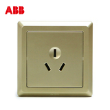 ABB开关插座面板德逸珍珠金色16安三孔/空调/热水器插座AE206-PG