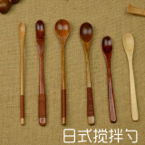 创意日式搅拌勺 小木勺子 木质冰淇淋勺 蜂蜜勺 长柄咖啡勺 茶勺
