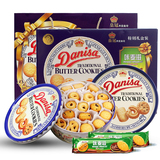印尼进口零食皇冠曲奇饼干908g礼盒丹麦风味节日送礼包邮糕点食品