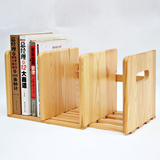 书架简易桌上实木置物架可伸缩桌面学生储物架办公室书架收纳架