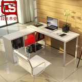 段氏简约环保电脑桌台式书桌书架组合书柜办公桌家用简易写字台