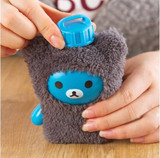冬季喵星人立体可爱小熊充水热水袋毛绒注水暖手宝普通迷你暖宝宝