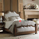 美式乡村实木宜家双人床卧室大床法式双人床经典家具欧式布艺床