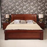 海棠木床全实木床1.8m双人床1.5米高箱 储物大床厚重现代中式家具