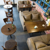 爆款热卖咖啡厅西餐厅卡座沙发餐桌椅 奶茶店甜品店沙发桌椅组合