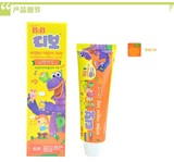 韩国正品代购  保宁B＆B儿童防蛀牙膏 水果口味可吞咽牙膏