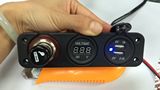 12V-24V汽车车载USB充电器，自动点烟器防水LED数字显示电压表