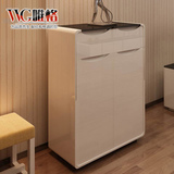 VVG 高档白色亮光钢琴烤漆鞋柜简约时尚多功能大容量省空间玄关柜
