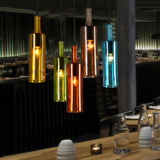 一灯美式乡村餐厅酒吧吧台创意个性彩色玻璃瓶子咖啡厅装饰吊灯
