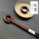 【虚靡时光】日式和风特价创意楠木筷架实木筷枕筷垫筷子托原木质