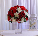 婚庆道具用品仿真玫瑰绣球花路引花主桌花绢花签到台餐桌布置装饰