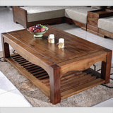 现代简约长方形客厅实木泡茶桌 创意时尚茶几 中式小户型家具